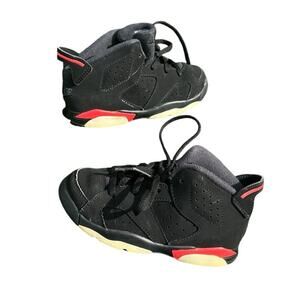 Nike Air Jordan 6 Retro Toddler Boy Athletic Shoes‎ Size 10 Black